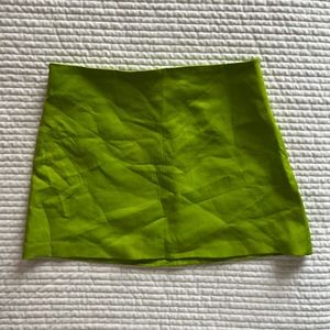 Green Zara Mini Skirt